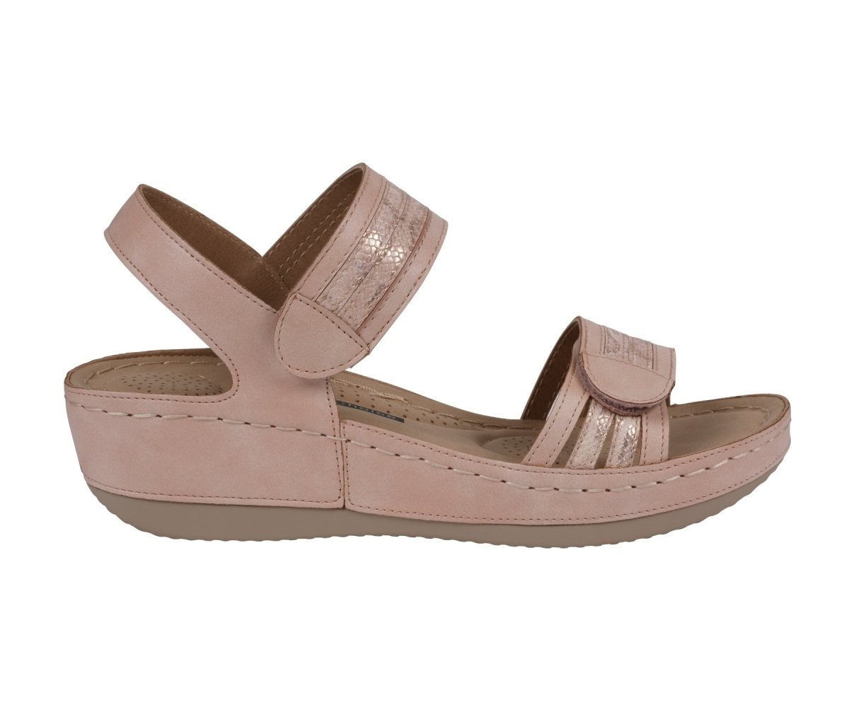Samar Blush Wedge Sandals - TLW Shoes