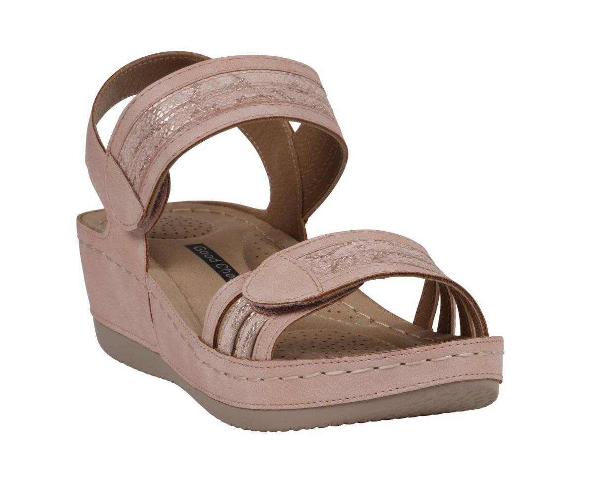 Samar Blush Wedge Sandals - TLW Shoes