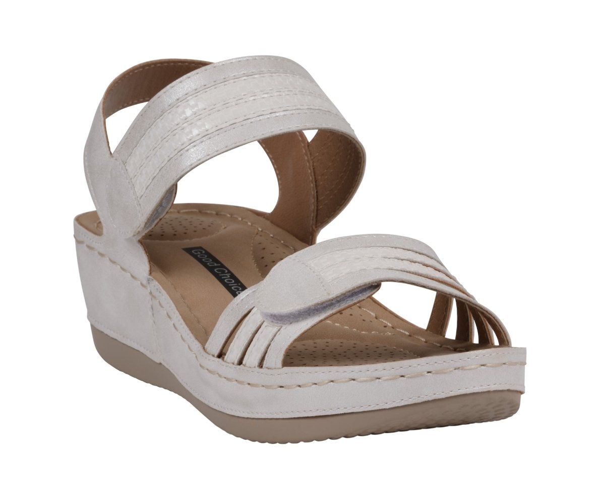 Samar White Wedge Sandals - TLW Shoes
