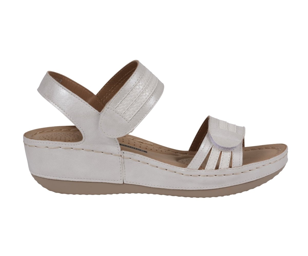 Samar White Wedge Sandals - TLW Shoes