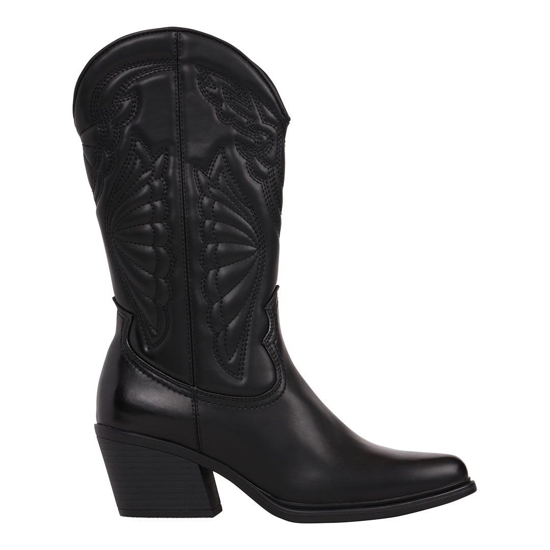 Women's Savannah Black Booties - TLW Shoes