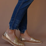 GOLD LEATHER HUARACHE - TLW Shoes