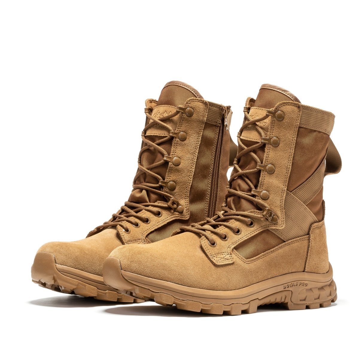 Botas Pro Sand Men's 8 inch Side Zipper Military Tactical Boots BP401 - TLW Shoes
