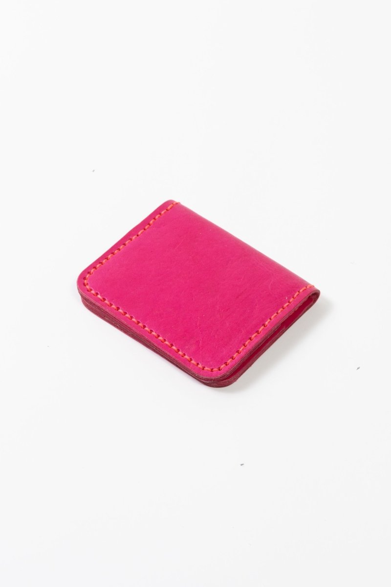 LEATHER CARDHOLDER WALLET // PINK - TLW Shoes