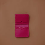 LEATHER CARDHOLDER WALLET // PINK - TLW Shoes
