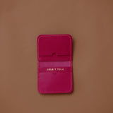 LEATHER CARDHOLDER WALLET // PINK - TLW Shoes