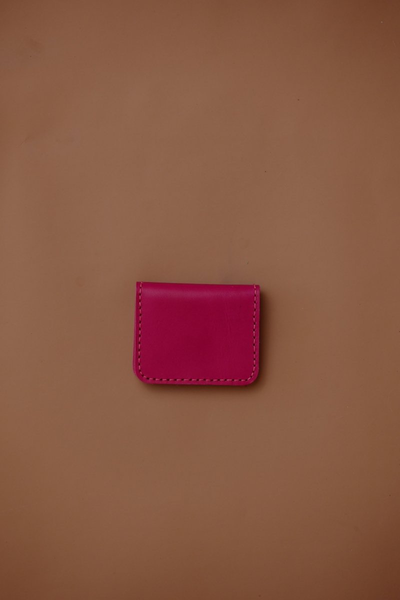 LEATHER CARDHOLDER WALLET // PINK - TLW Shoes