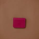 LEATHER CARDHOLDER WALLET // PINK - TLW Shoes