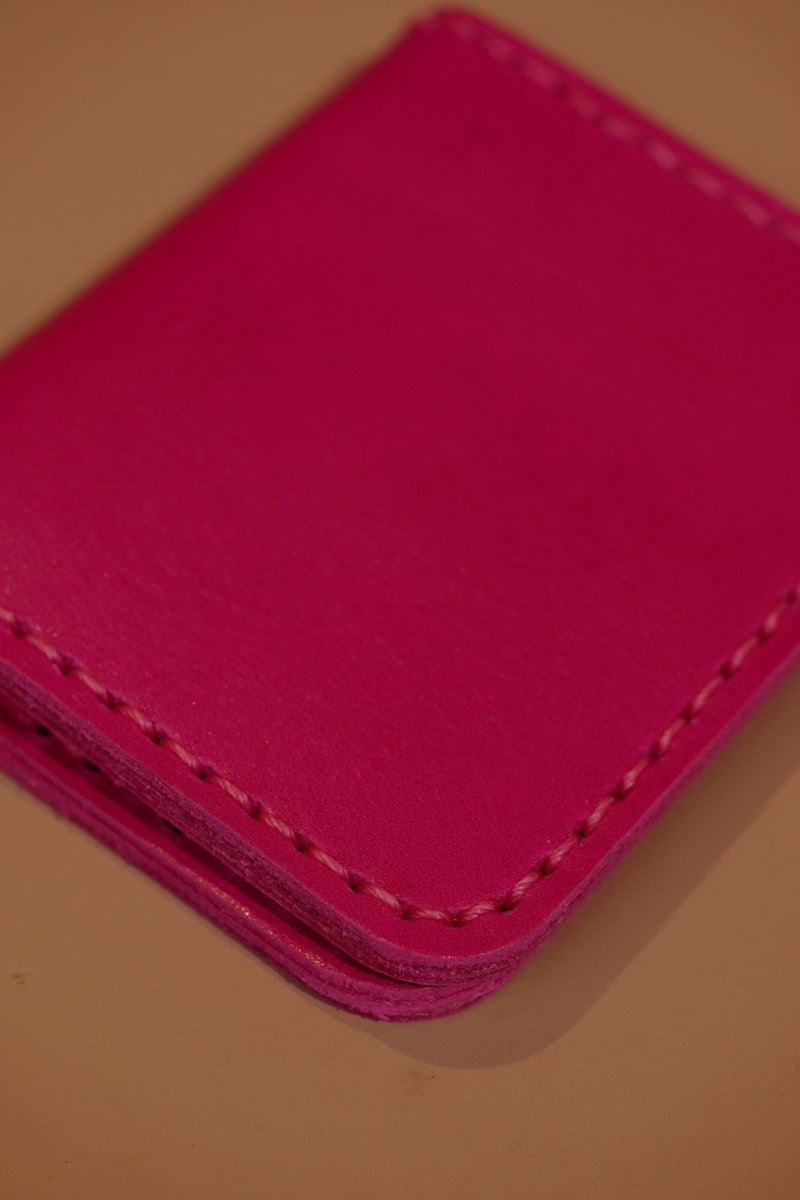 LEATHER CARDHOLDER WALLET // PINK - TLW Shoes