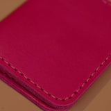 LEATHER CARDHOLDER WALLET // PINK - TLW Shoes