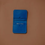 LEATHER CARDHOLDER WALLET // PACIFIC BLUE - TLW Shoes