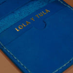 LEATHER CARDHOLDER WALLET // PACIFIC BLUE - TLW Shoes