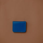 LEATHER CARDHOLDER WALLET // PACIFIC BLUE - TLW Shoes