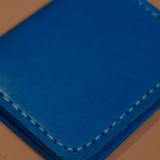 LEATHER CARDHOLDER WALLET // PACIFIC BLUE - TLW Shoes
