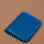 LEATHER CARDHOLDER WALLET // PACIFIC BLUE - TLW Shoes