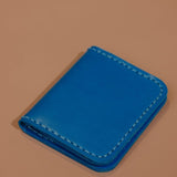 LEATHER CARDHOLDER WALLET // PACIFIC BLUE - TLW Shoes
