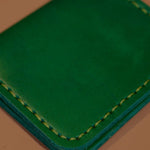 LEATHER CARDHOLDER WALLET // EMERALD - TLW Shoes