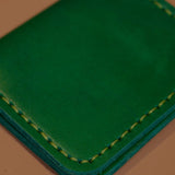LEATHER CARDHOLDER WALLET // EMERALD - TLW Shoes