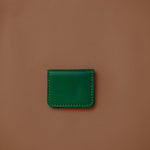 LEATHER CARDHOLDER WALLET // EMERALD - TLW Shoes