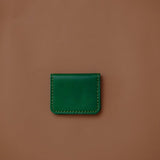 LEATHER CARDHOLDER WALLET // EMERALD - TLW Shoes