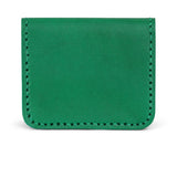 LEATHER CARDHOLDER WALLET // EMERALD - TLW Shoes