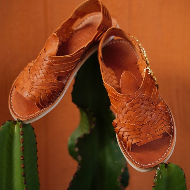 CAMEL LEATHER PACHUCO HUARACHE - TLW Shoes