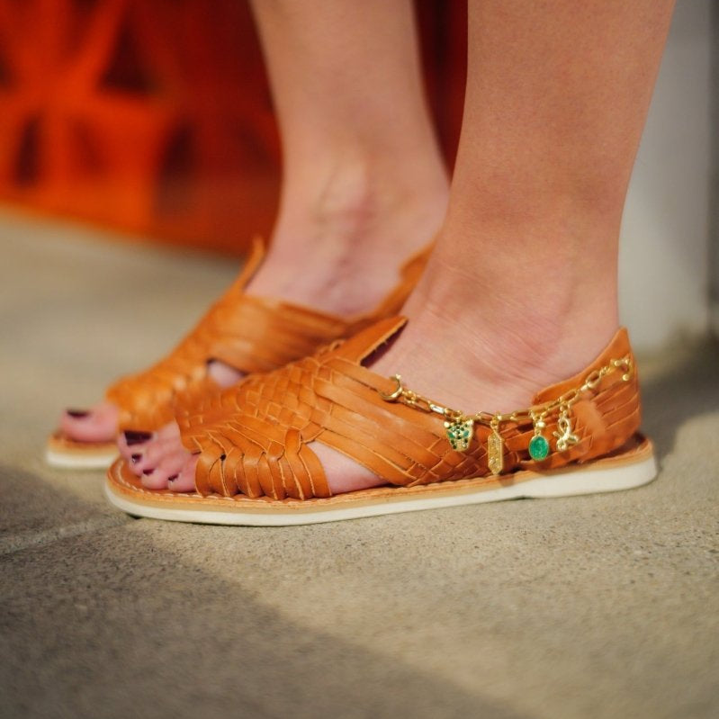 CAMEL LEATHER PACHUCO HUARACHE - TLW Shoes
