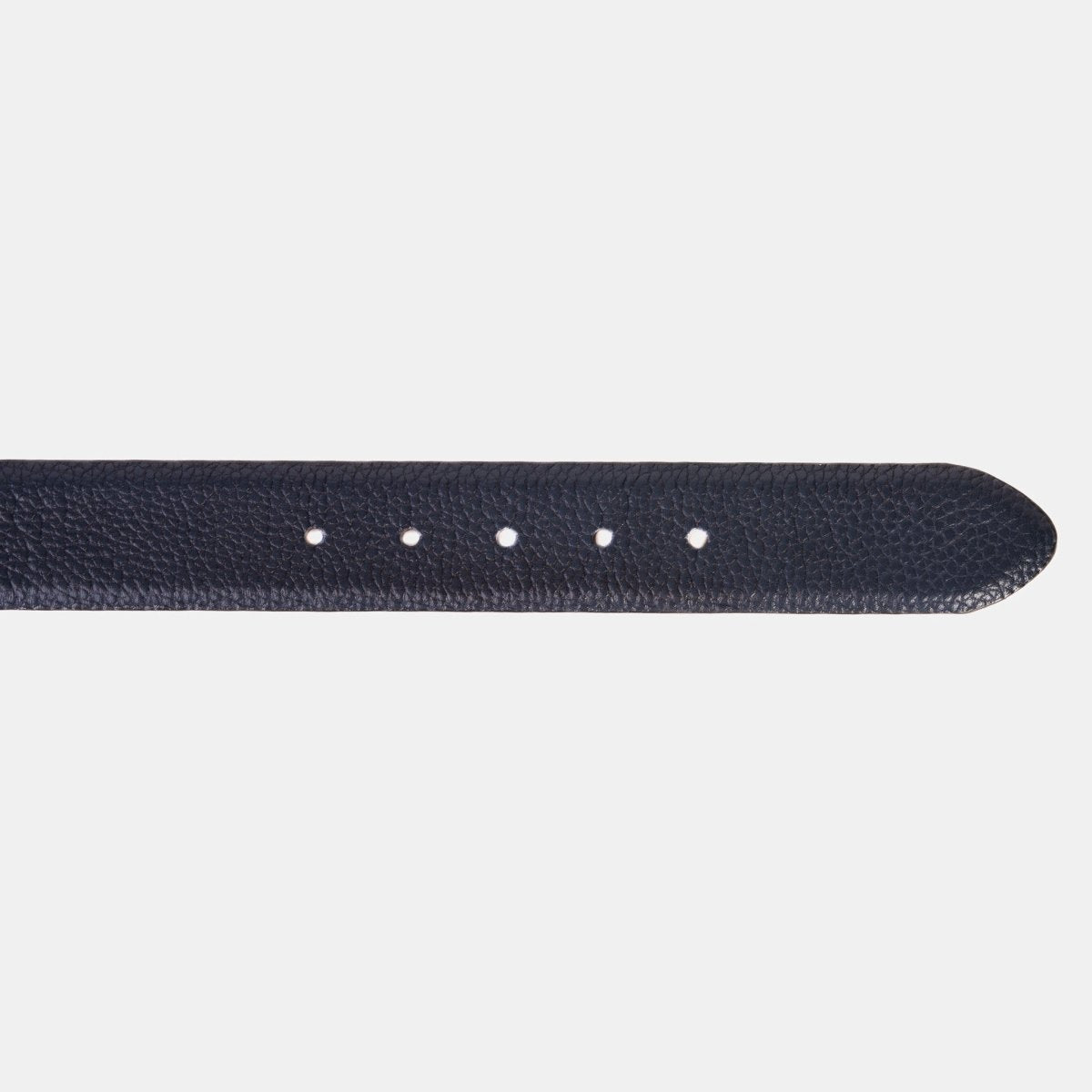 The Draco Navy Calfskin Belt - TLW Shoes