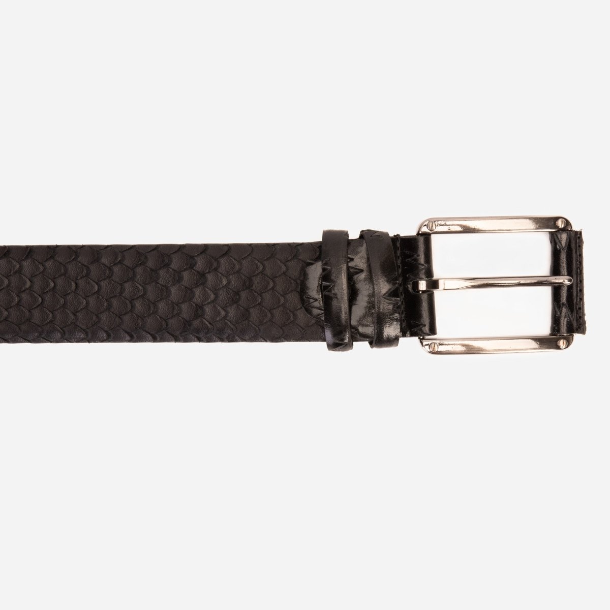 The Caesars Black Leather Belt - TLW Shoes
