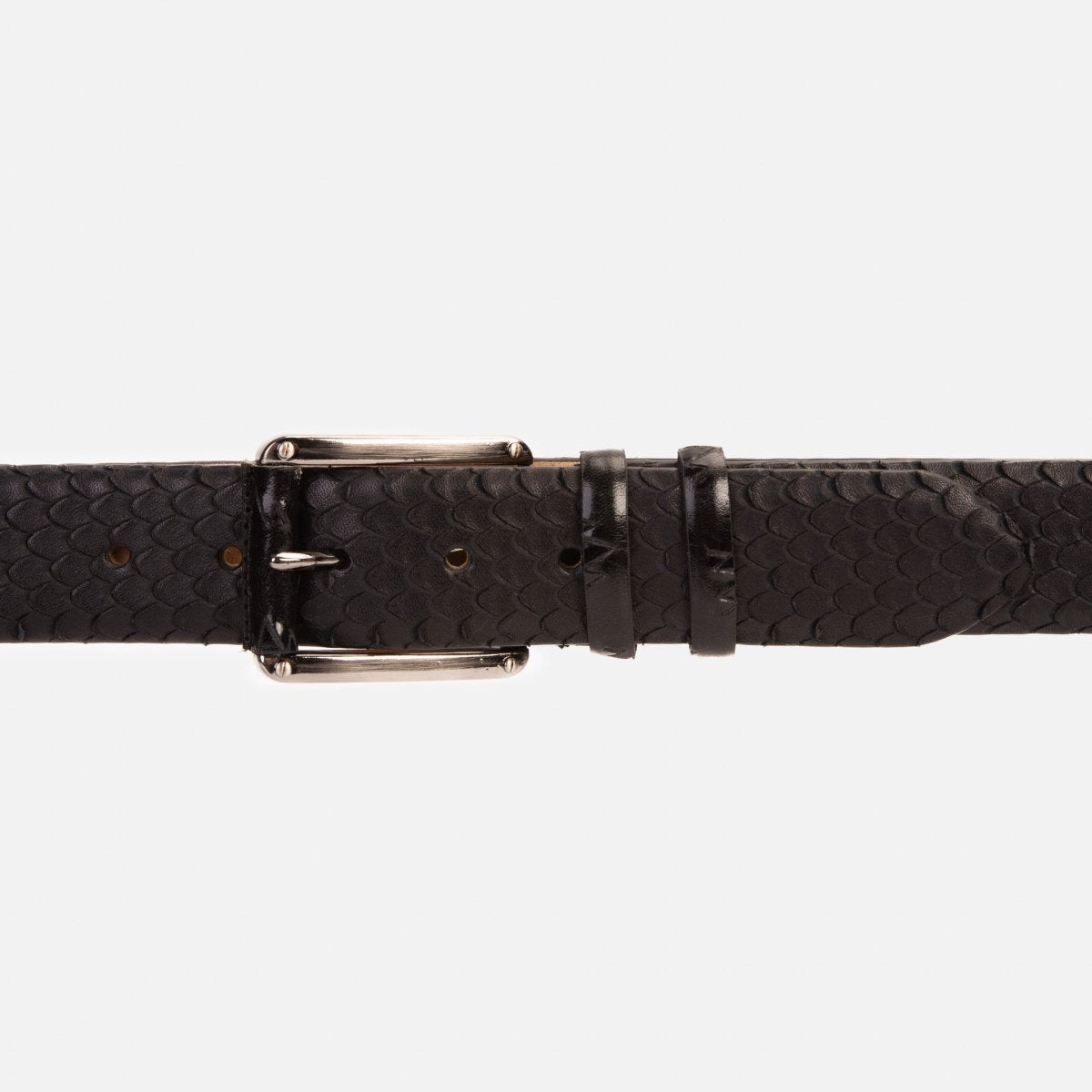 The Caesars Black Leather Belt - TLW Shoes
