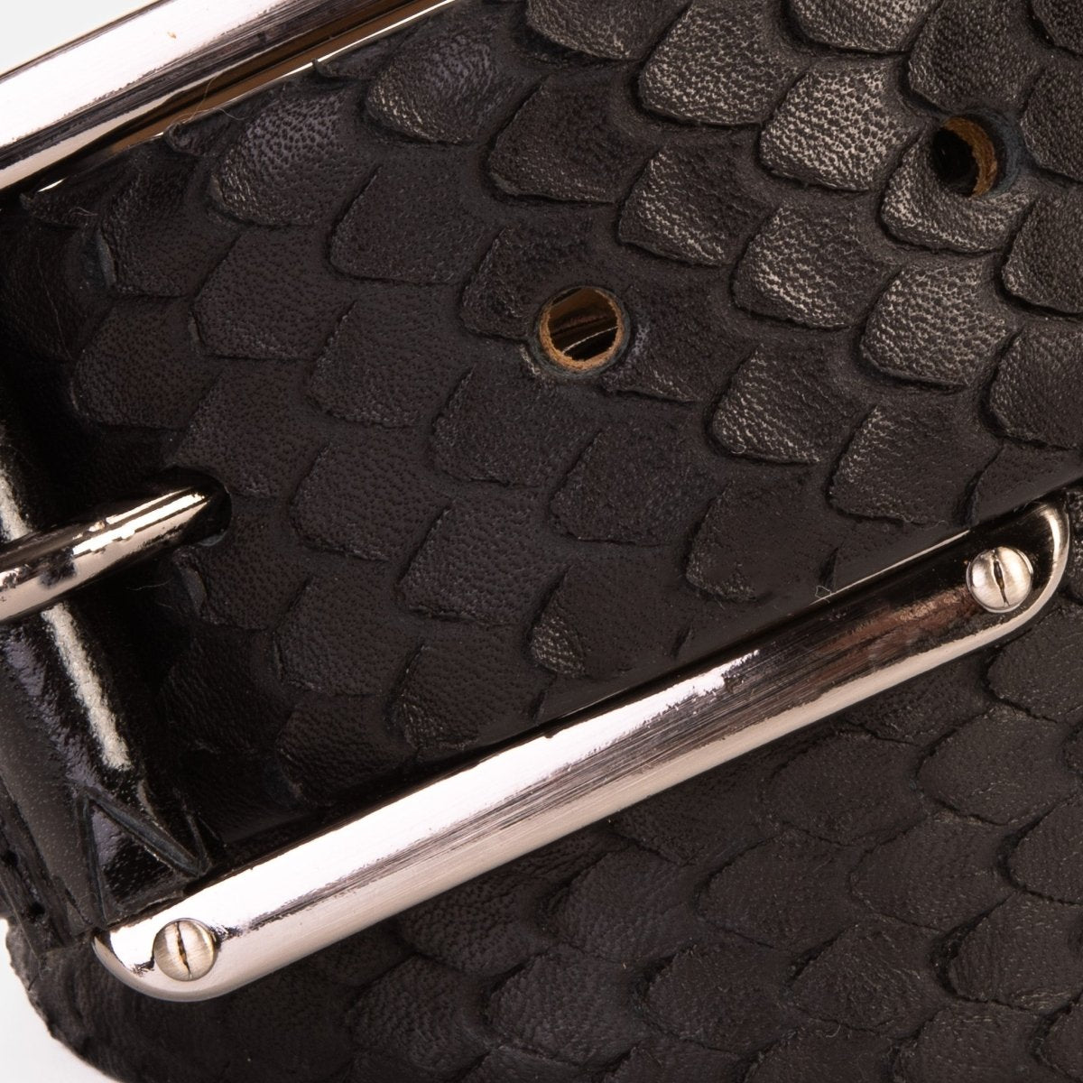 The Caesars Black Leather Belt - TLW Shoes