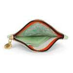 JAGUAR EMBROIDERED ZIP AROUND WALLET // MINT - TLW Shoes