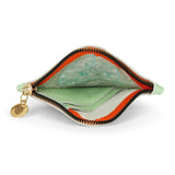 JAGUAR EMBROIDERED ZIP AROUND WALLET // MINT - TLW Shoes