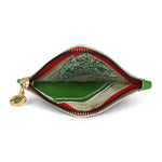 JAGUAR EMBROIDERED ZIP AROUND WALLET // GREEN - TLW Shoes