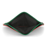 JAGUAR LEATHER CARD HOLDER WALLET // PINK + GREEN - TLW Shoes