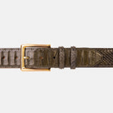 The Bethesda Green Pythn Snk Leather Belt - TLW Shoes