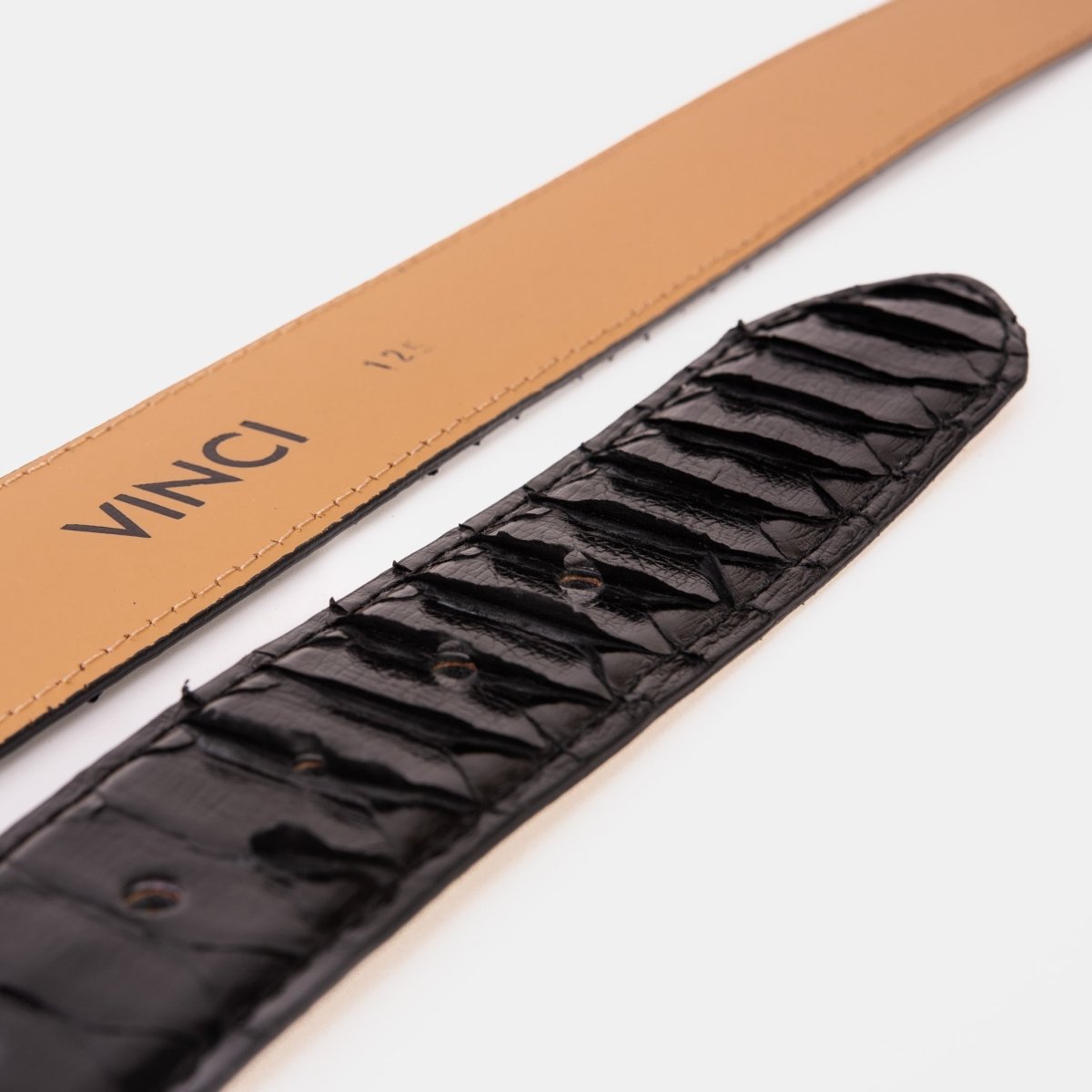 The Bethesda Black pythn Sneak Leather Belt - TLW Shoes