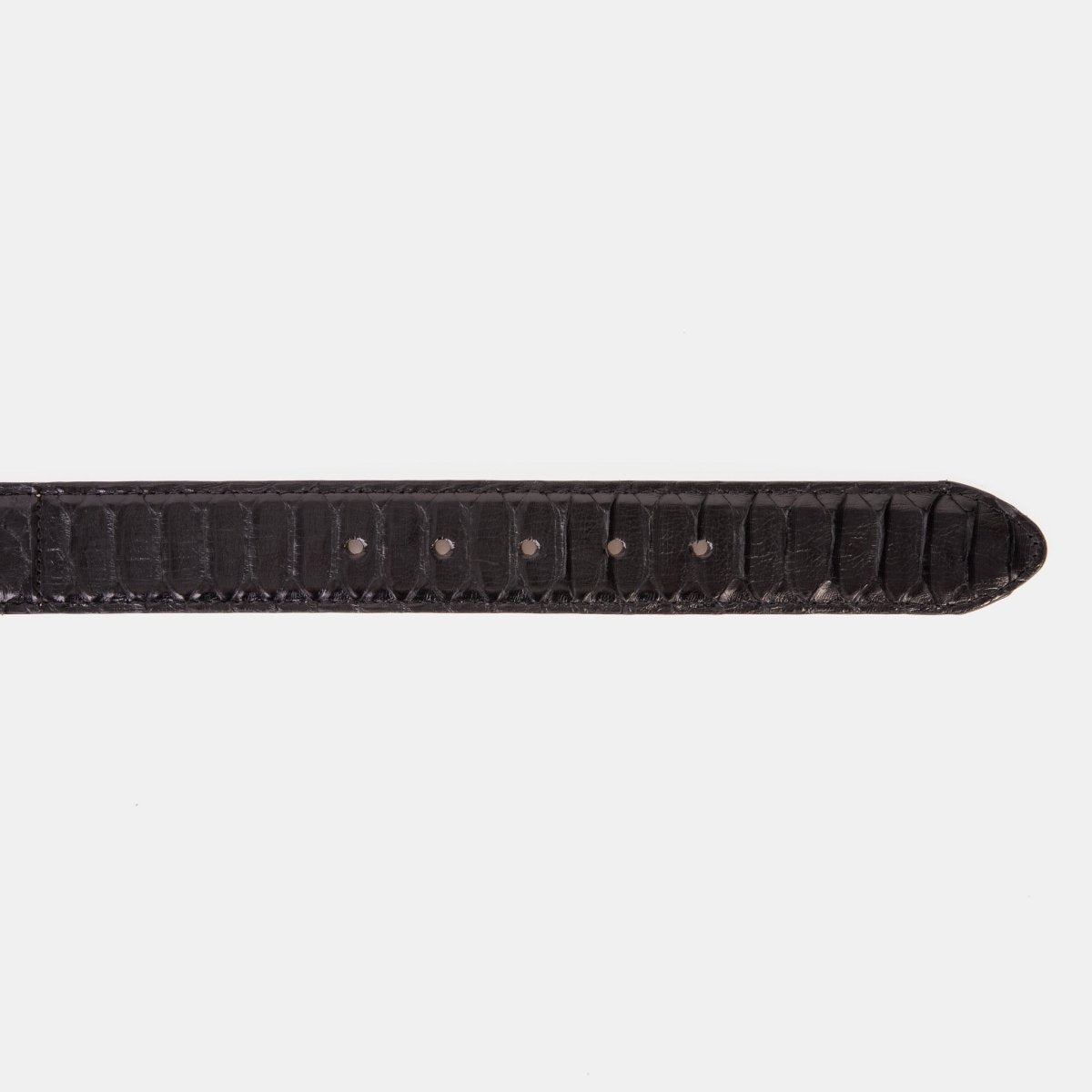 The Bethesda Black pythn Sneak Leather Belt - TLW Shoes