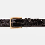 The Strat Black Leather Belt - TLW Shoes