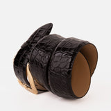 The Strat Black Leather Belt - TLW Shoes