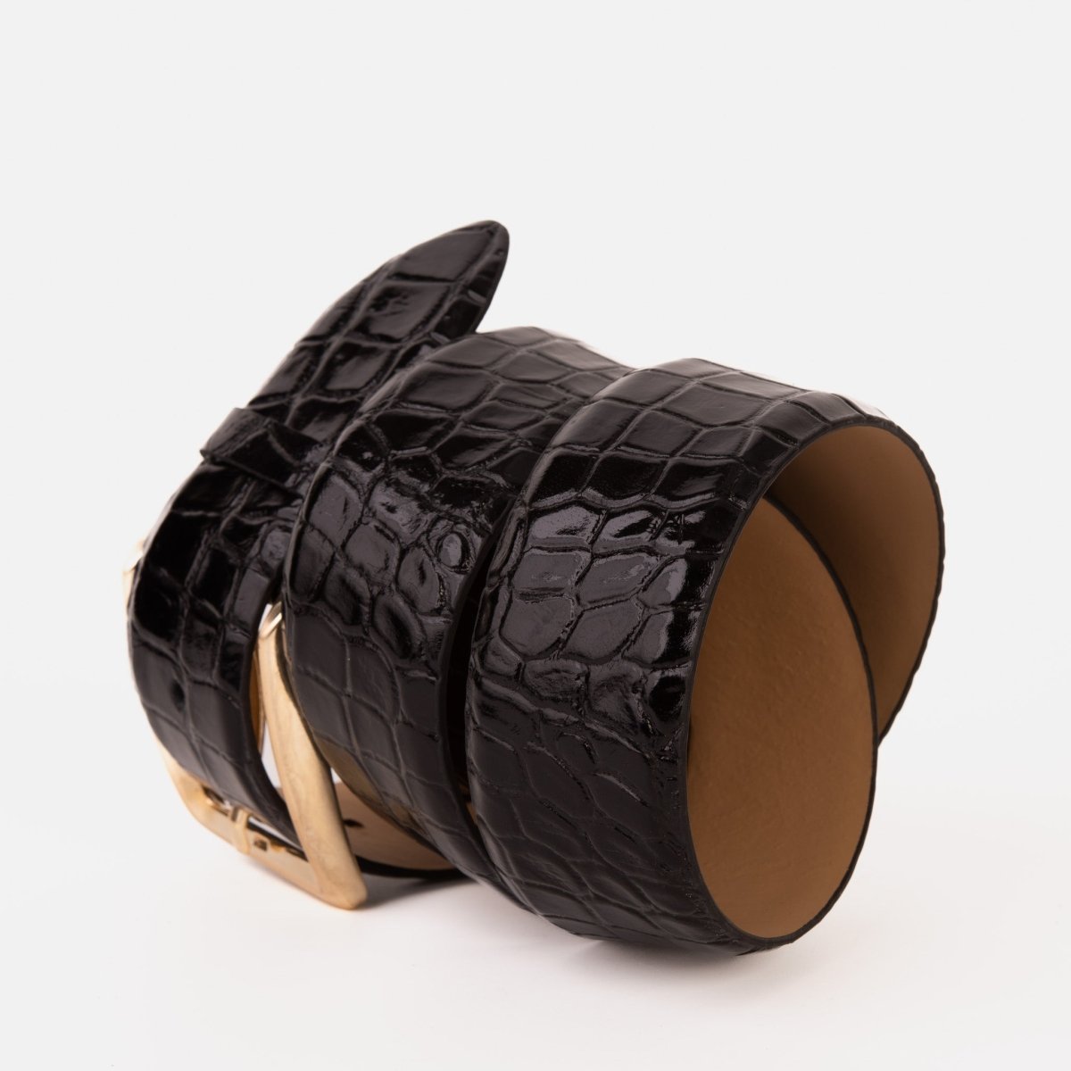 The Strat Black Leather Belt - TLW Shoes