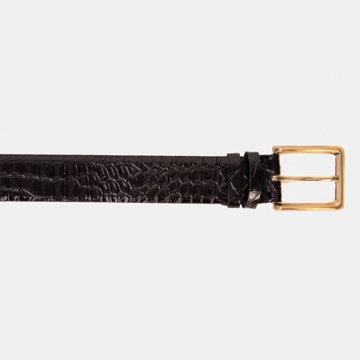 The Strat Black Leather Belt - TLW Shoes