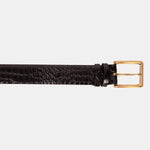 The Strat Black Leather Belt - TLW Shoes
