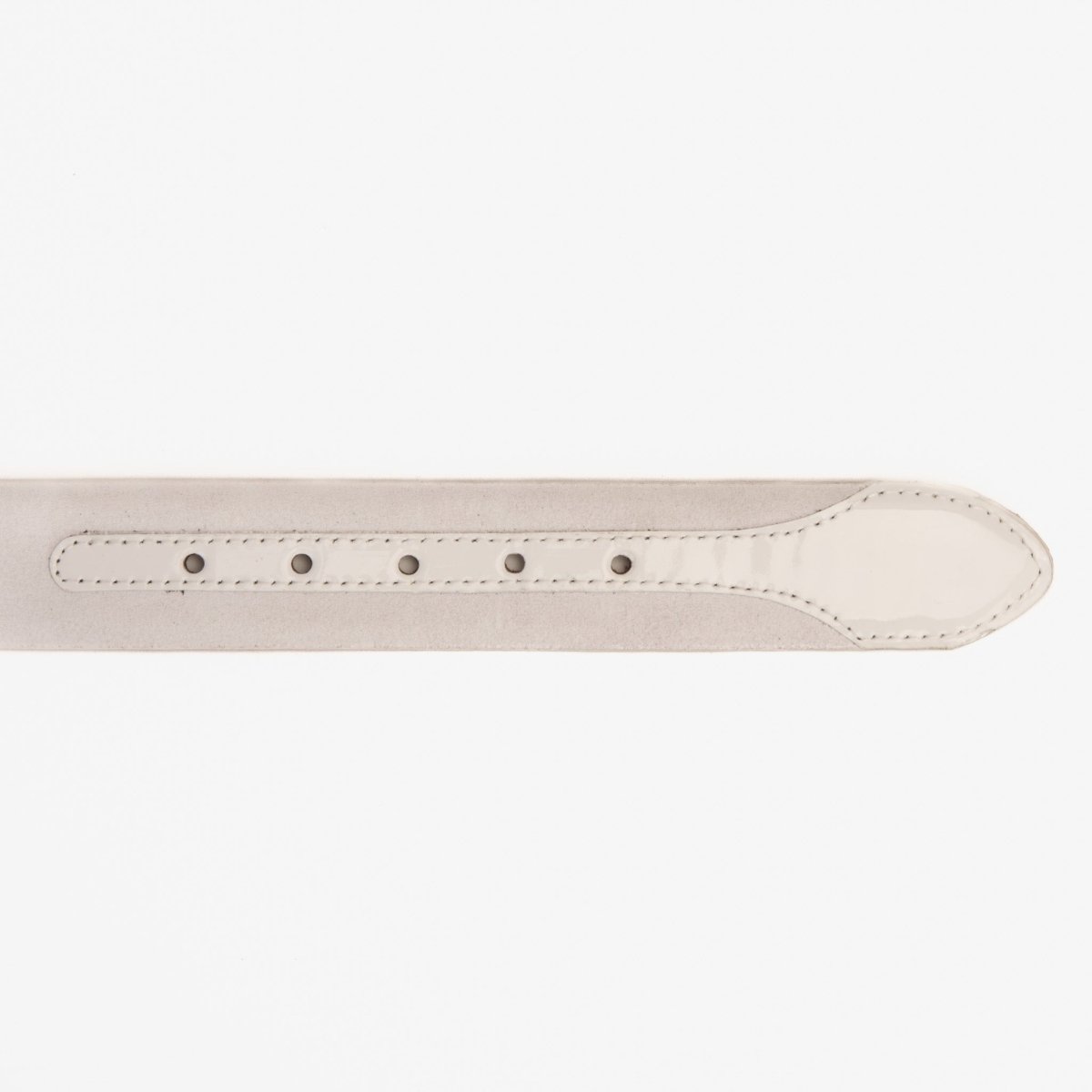 The Eugene White & Gold Woven Leather Belt - TLW Shoes