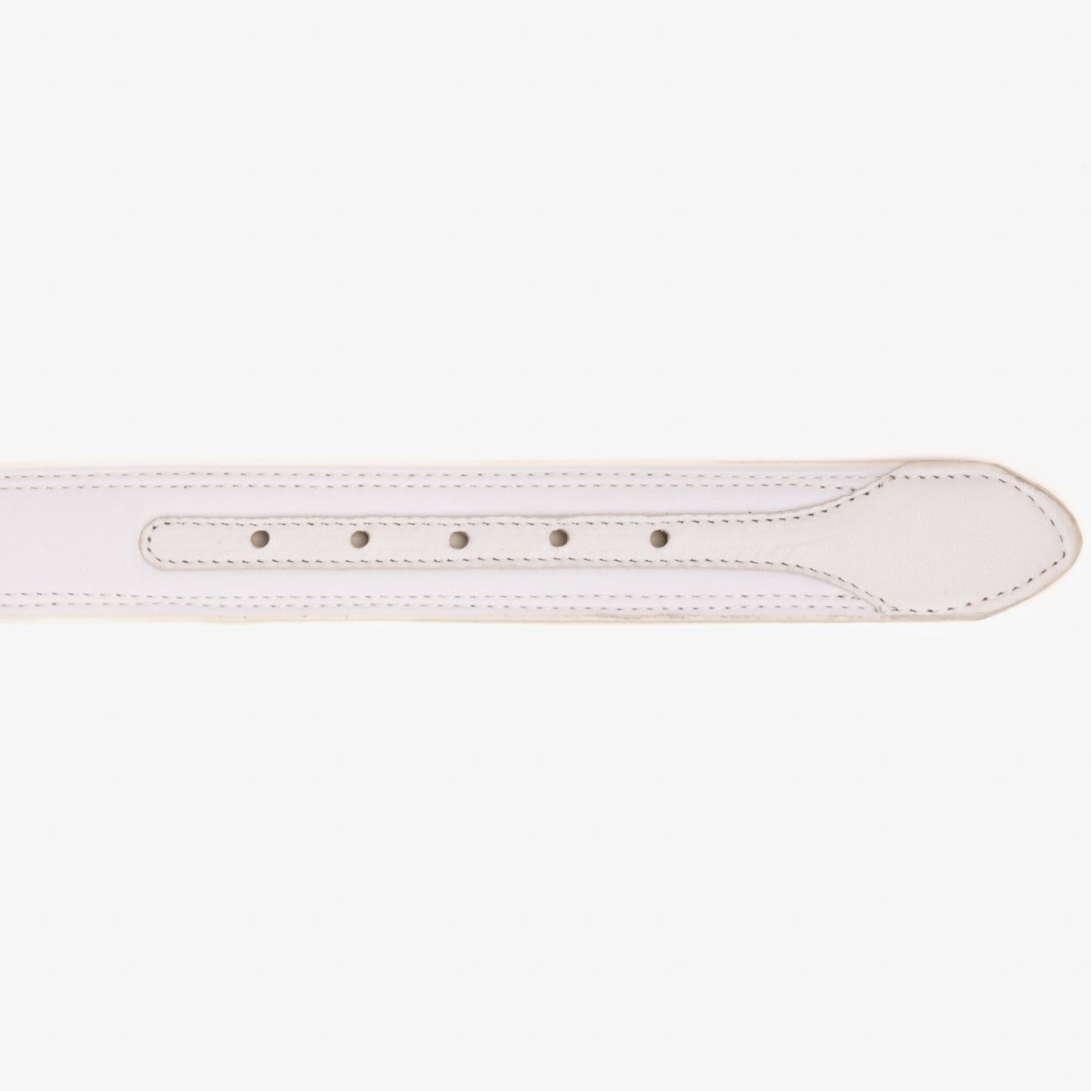 The Lexington White Leather Belt - TLW Shoes