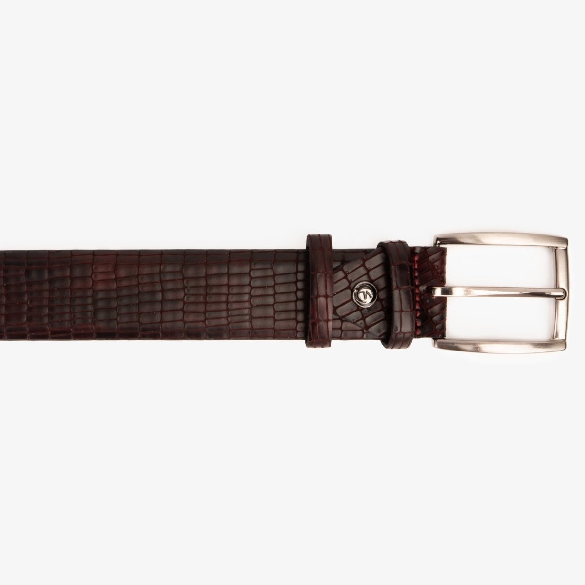 The Empire Burgundy Leather Belt - TLW Shoes