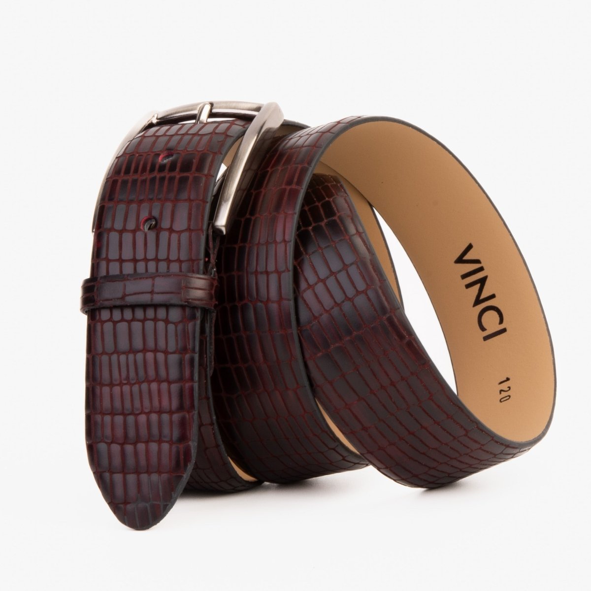 The Empire Burgundy Leather Belt - TLW Shoes