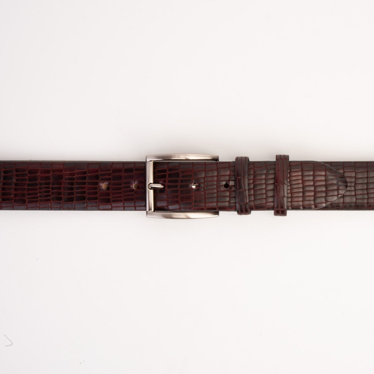The Empire Burgundy Leather Belt - TLW Shoes