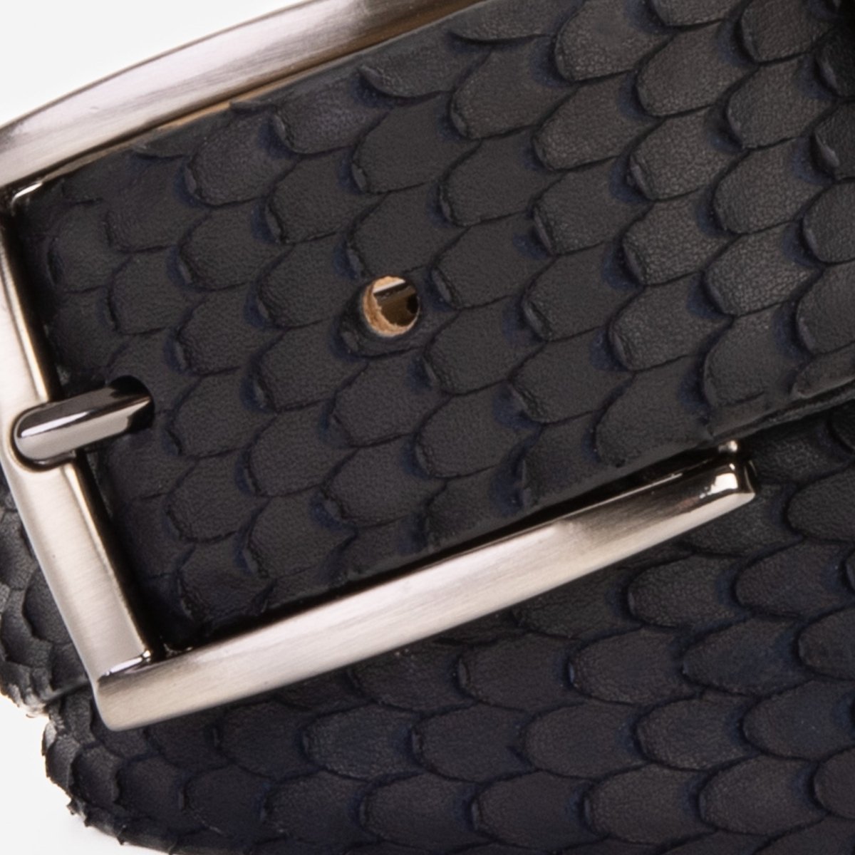 The Majesty Navy Blue Leather Belt - TLW Shoes