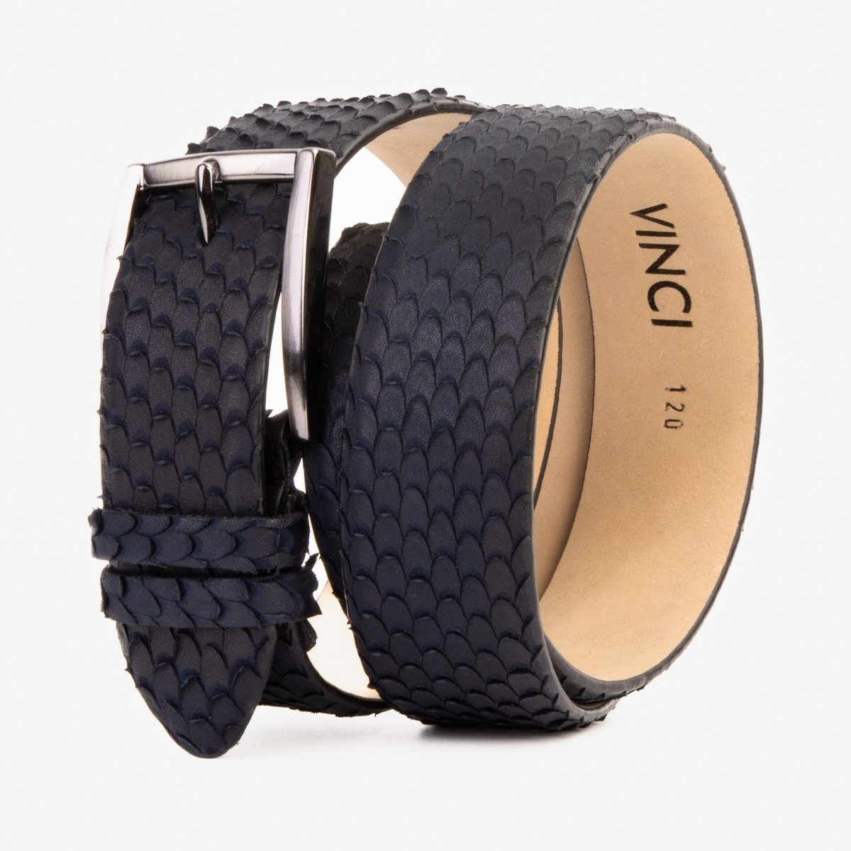 The Majesty Navy Blue Leather Belt - TLW Shoes